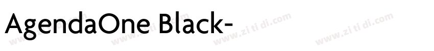 AgendaOne Black字体转换